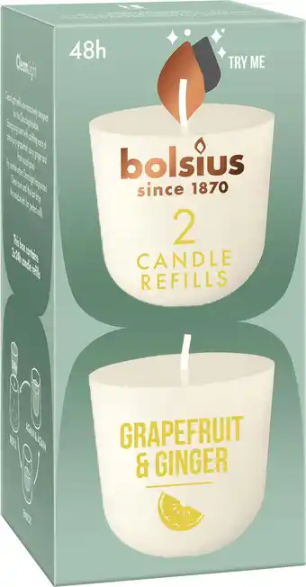 Intratuin Bolsius geurkaars CleanLight Grape & Ginger wit 24 uur D 5 H 6 cm aanbieding