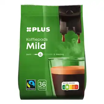 PLUS PLUS Koffiepads mild Fairtrade aanbieding
