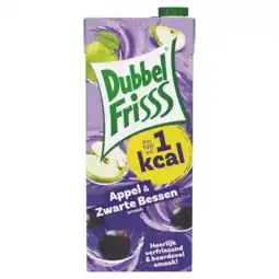 PLUS Dubbelfrisss 1kcal Appel & zwarte bes aanbieding