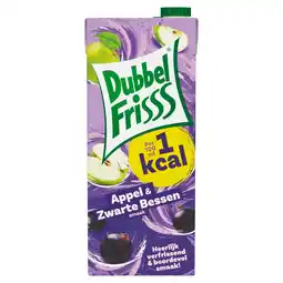 PLUS Dubbelfrisss 1kcal Appel & zwarte bes aanbieding