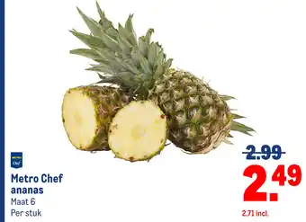 Makro Metro Chef ananas aanbieding