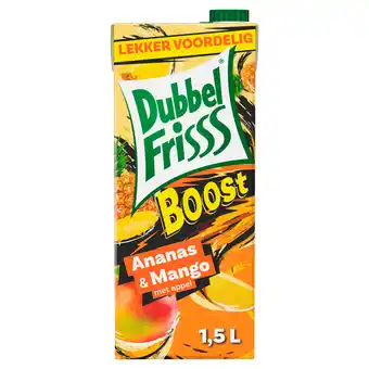 PLUS Dubbelfrisss Boost ananas & mango aanbieding