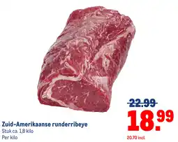 Makro Zuid-Amerikaanse runderribeye aanbieding