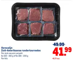 Makro Horecalijn Zuid-Amerikaanse rundertournedos aanbieding