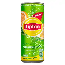 PLUS Lipton Ice tea sparkling green citrus zero aanbieding