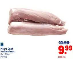 Makro Metro Chef varkenshaas aanbieding