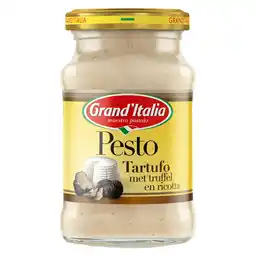 PLUS Grand'Italia Pesto Tartufo Truffel en Ricot aanbieding