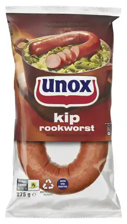 PLUS Unox Rookworst kip aanbieding