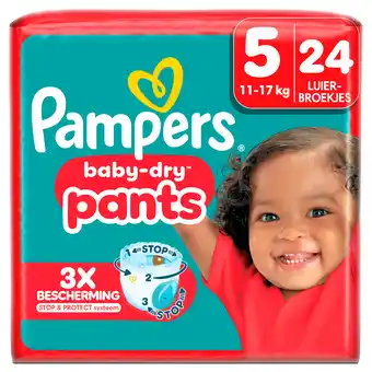 PLUS Pampers Baby-dry pants maat 5 key size aanbieding