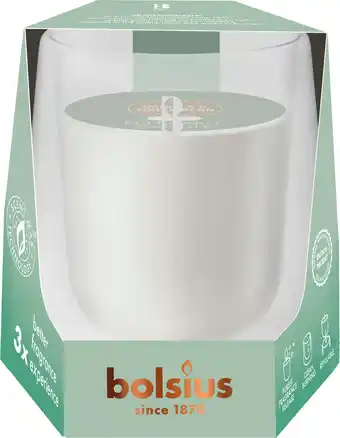 Intratuin Bolsius geurkaars CleanLight starterkit Vanilla & Tonkabean wit 24 uur D 9,1 H 8,3 cm aanbieding