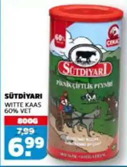 Sahan Supermarkten Sütdi̇yari Witte Kaas 60% Vet aanbieding