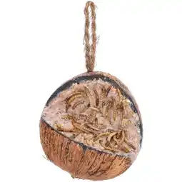 Welkoop Welkoop - Kokosnoot met Meelwormen - Tuinvogelvoer - Meelwormen - 380gram aanbieding
