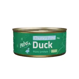 Welkoop Prins Chunky Paté - Kattenvoer - Eend - 70gram aanbieding