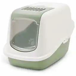 Pets Place Savic Kattentoilet Nestor - Kattenbak - 56x39x38.5 cm Wit Groen M aanbieding