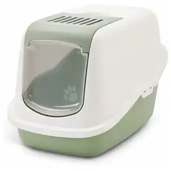Pets Place Savic Kattentoilet Nestor - Kattenbak - 56x39x38.5 cm Wit Groen M aanbieding