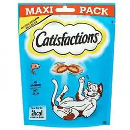 Pets Place Catisfactions Kattensnoepjes - Maxi Pack - Kattensnack - Zalm 180 g aanbieding