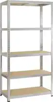 Praxis Sencys opbergrek gegalvaniseerd staal grijs/bruin 176x90x45cm aanbieding