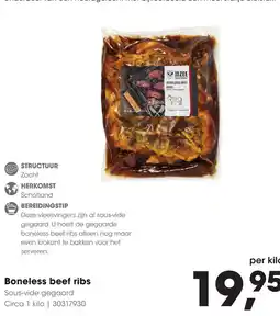 HANOS Boneless beef ribs aanbieding