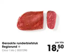 HANOS Gerookte runderbiefstuk Regiorund aanbieding