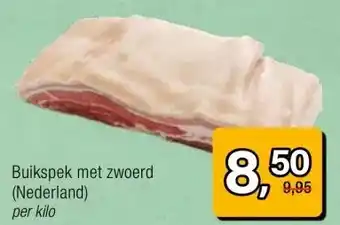 Amazing Oriëntal Buikspek met zwoerd (Nederland) per kilo aanbieding