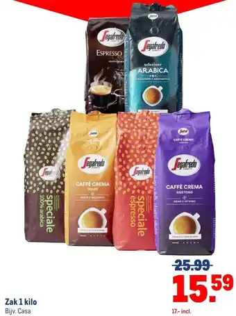 Makro ALLE SEGAFREDO KOFFIEBONEN aanbieding