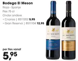 HANOS Bodega El Meson aanbieding