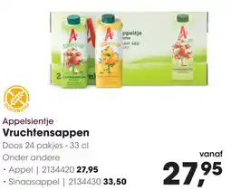 HANOS Appelsientje Vruchtensappen aanbieding
