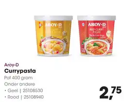 HANOS Aroy D Currypasta aanbieding