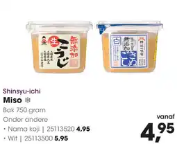 HANOS Shinsyu ichi Miso aanbieding