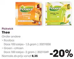HANOS Pickwick Thee aanbieding