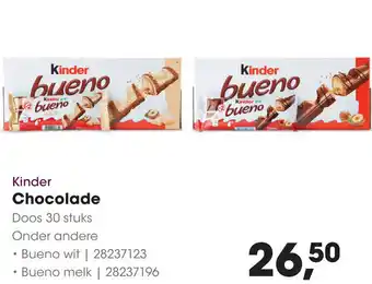 HANOS Kinder Chocolade aanbieding