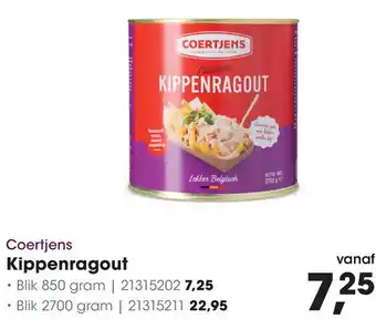 HANOS Coertjens Kippenragout aanbieding