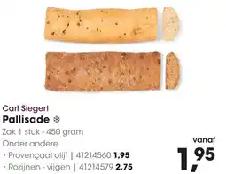 HANOS Carl Siegert Pallisade aanbieding