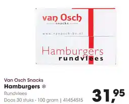 HANOS Van Osch Snacks Hamburgers rundvlees aanbieding