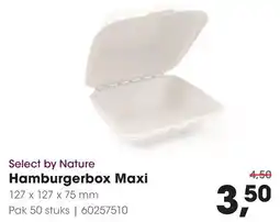 HANOS Select by Nature Hamburgerbox Maxi aanbieding