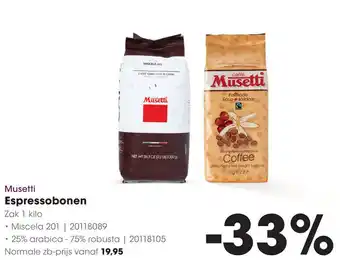 HANOS Musetti Espressobonen aanbieding