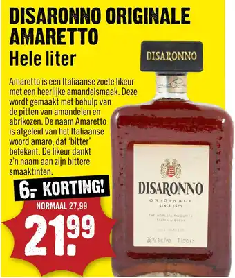 Dirck 3 Disaronno originale amaretto aanbieding