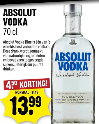 Dirck 3 Absolut vodka aanbieding