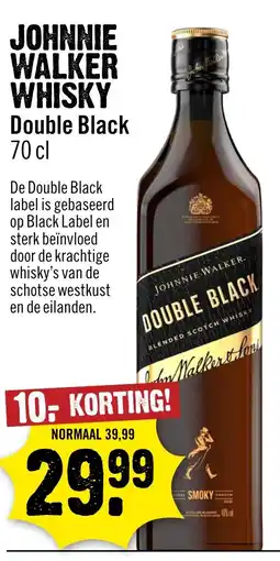Dirck 3 Johnnie Walker whisky Double Black aanbieding