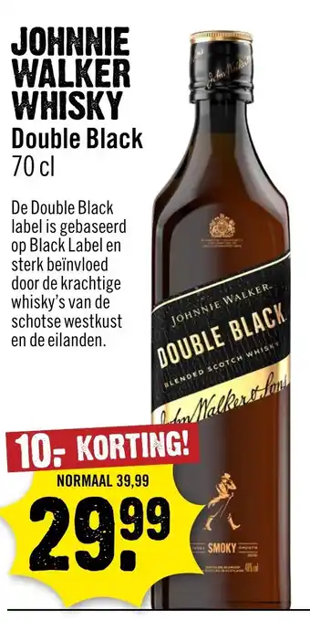 Dirck 3 Johnnie Walker whisky Double Black aanbieding