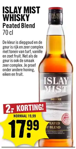 Dirck 3 Islay Mist Whisky Peated Blend aanbieding