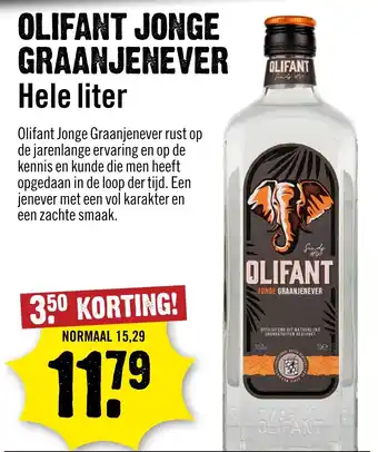 Dirck 3 Olifant Jonge Graanjenever aanbieding