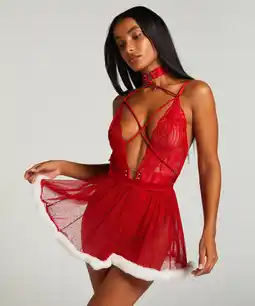 Hunkemoller Hunkemöller Sexy Santa Rok Rood aanbieding