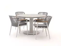 Kees Smit Bellagio Florentina/La Fonte ø 120cm dining tuinset 5-delig aanbieding