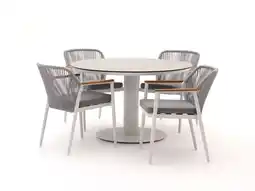Kees Smit Bellagio Florentina/La Fonte ø 120cm dining tuinset 5-delig aanbieding