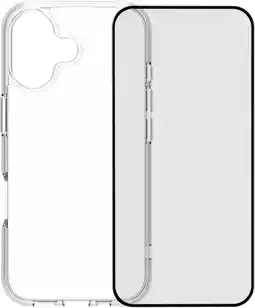 Coolblue BlueBuilt Protective Back Cover iPhone 17 Transparant + BlueBuilt iPhone 17 Screenprotector Glas aanbieding