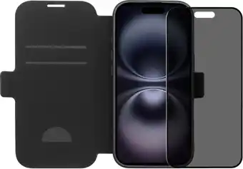 Coolblue BlueBuilt Apple iPhone 17 Book Case Leer Zwart + iPhone 17 Privacy Screenprotector Glas aanbieding