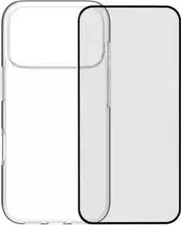 Coolblue BlueBuilt Back Cover iPhone 17 Pro Transparant + BlueBuilt iPhone 17 Pro Screenprotector Glas aanbieding