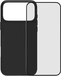 Coolblue BlueBuilt Back Cover iPhone 17 Pro Max Zwart + BlueBuilt iPhone 17 Pro Max Screenprotector Glas aanbieding