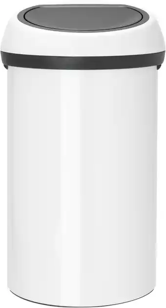 Coolblue Brabantia Touch Bin 60 Liter White aanbieding